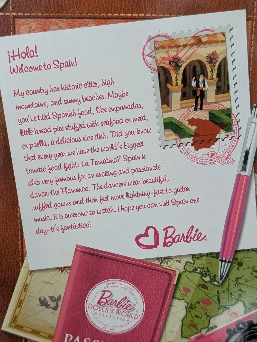 Two NIB Barbie Dolls of the World Pink Label. Spain & China.